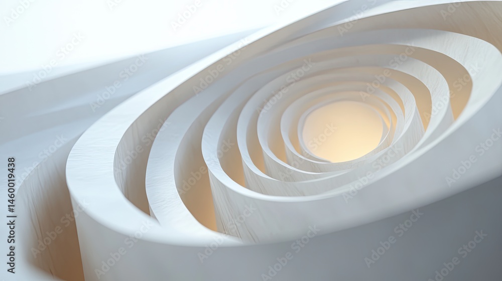 Poster abstract architectural design with concentric circles