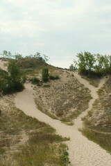 Aesthetic sand mounds in Sleeping Bear Dunes, Michigan