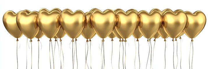 Golden Heart Balloons (2)