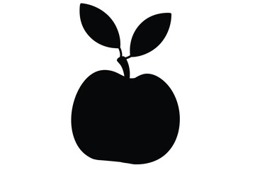 apple on a black background