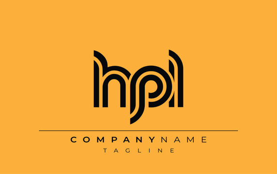 HPL Creative Unique Modern Letter Logo Design. Stylized logo featuring a unique letter design, presenting abstract minimalist aesthetics and modern appeal.