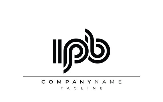 IPB Creative Unique Modern Letter Logo Design. Stylized logo featuring a unique letter design, presenting abstract minimalist aesthetics and modern appeal.
