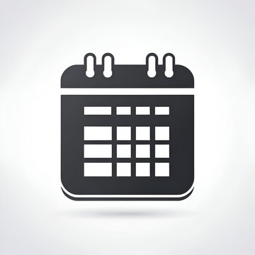 solid calendar working day icon sign vector