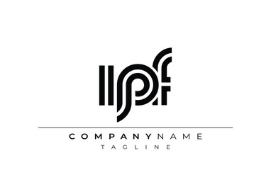 IPF Creative Unique Modern Letter Logo Design. Stylized logo featuring a unique letter design, presenting abstract minimalist aesthetics and modern appeal.
