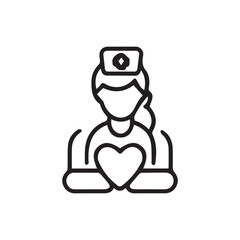  A minimalist medical professional symbol design with black and white color.