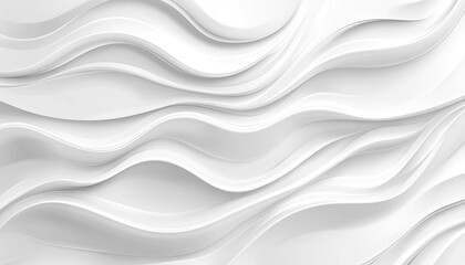 Fototapeta premium Abstract white wavy design