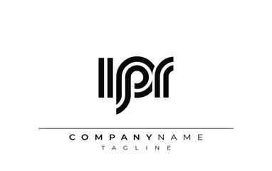 IPR Creative Unique Modern Letter Logo Design. Stylized logo featuring a unique letter design, presenting abstract minimalist aesthetics and modern appeal.