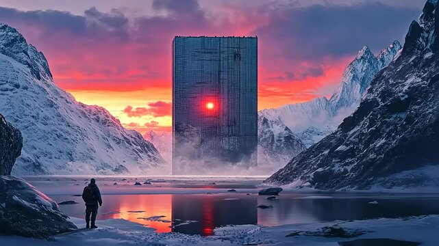 Solitary journey to an enigma: Exploring the monolithic structure in icy wilderness