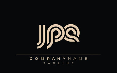 JPE Creative Unique Modern Letter Logo Design. Stylized logo featuring a unique letter design, presenting abstract minimalist aesthetics and modern appeal.