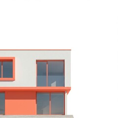 3d render of a modern building