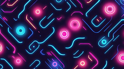 Neon Circuit Pattern