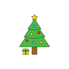 christmas tree vector illustration