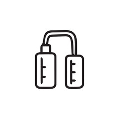  A minimalist medical drip symbol design with black and white color.