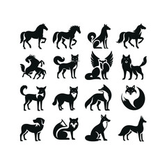 Fototapeta premium Animals Vector Icon Pack