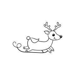 reindeer with christmas tree