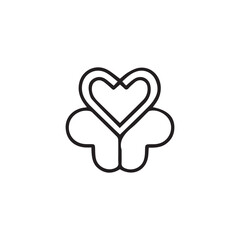    A minimalist doctors stethoscope symbol design with black and white color.