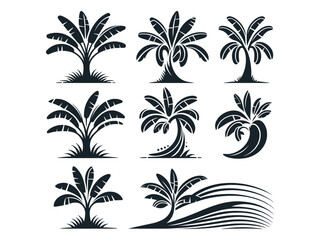 Banana Tree Vector Icon Pack
