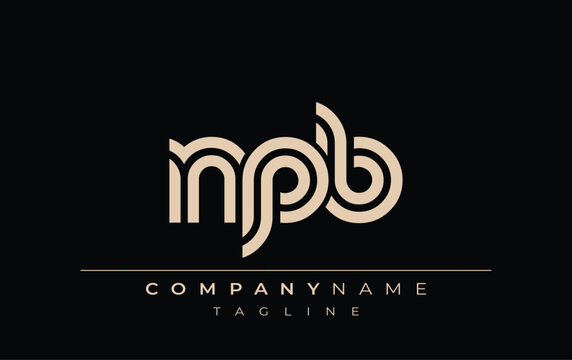 NPB Creative Unique Modern Letter Logo Design. Stylized logo featuring a unique letter design, presenting abstract minimalist aesthetics and modern appeal.