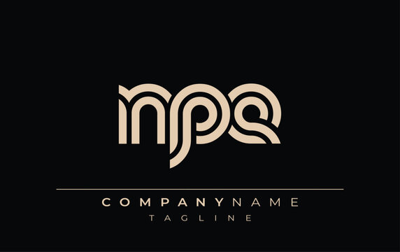 NPE Creative Unique Modern Letter Logo Design. Stylized logo featuring a unique letter design, presenting abstract minimalist aesthetics and modern appeal.
