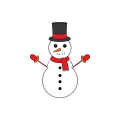snowman on a white background