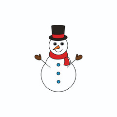 snowman on a white background