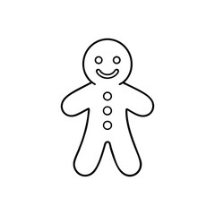gingerbread man isolated on white