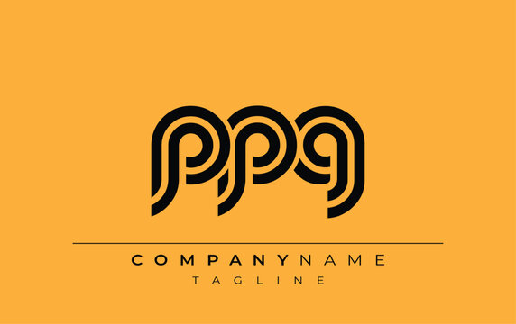 PPG Creative Unique Modern Letter Logo Design. Stylized logo featuring a unique letter design, presenting abstract minimalist aesthetics and modern appeal.
