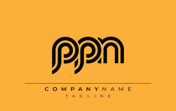 PPN Creative Unique Modern Letter Logo Design. Stylized logo featuring a unique letter design, presenting abstract minimalist aesthetics and modern appeal.