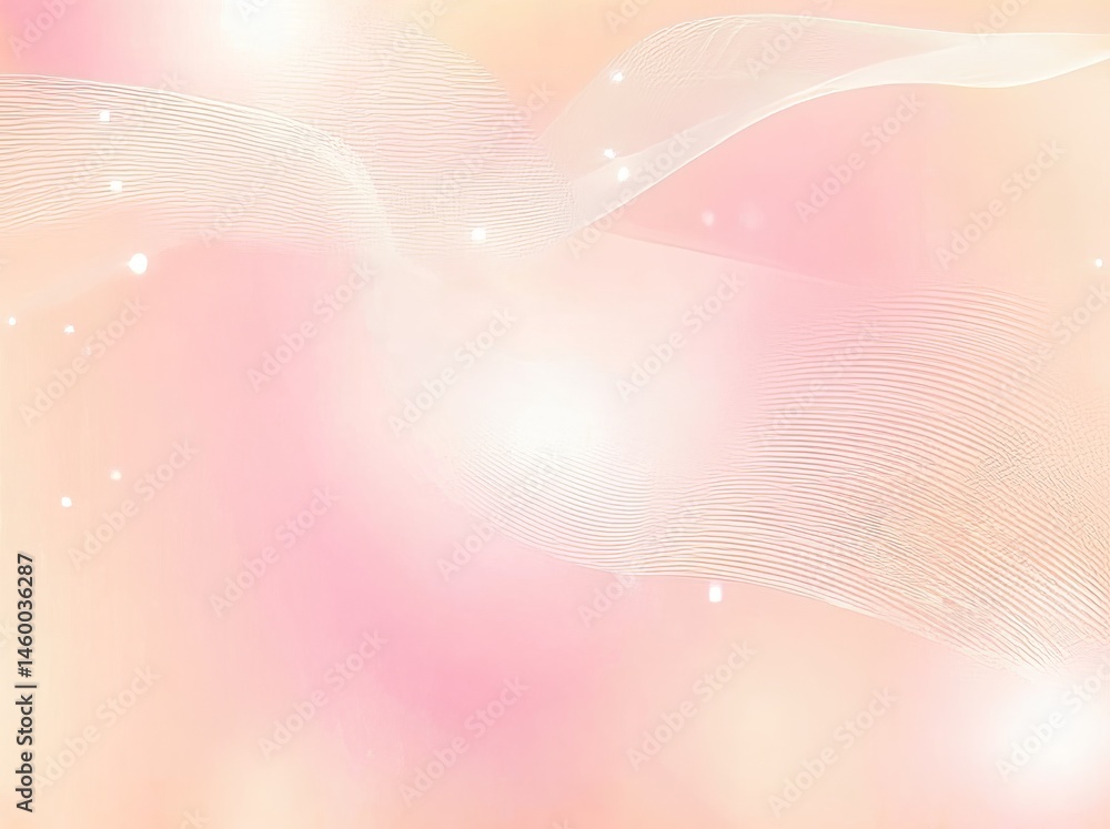 Aufkleber vibrant abstract composition featuring soft pastel tones with light and flowing lines creating a dre