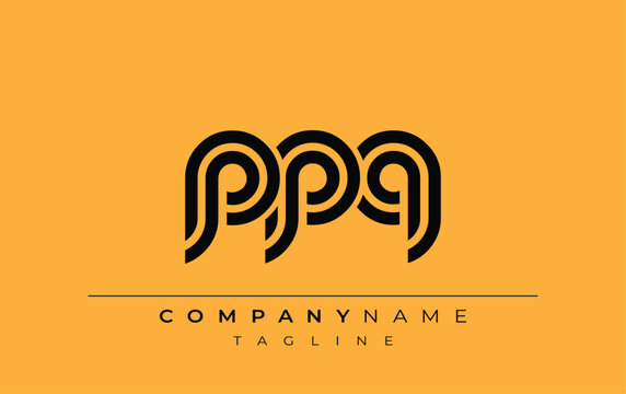 PPQ Creative Unique Modern Letter Logo Design. Stylized logo featuring a unique letter design, presenting abstract minimalist aesthetics and modern appeal.