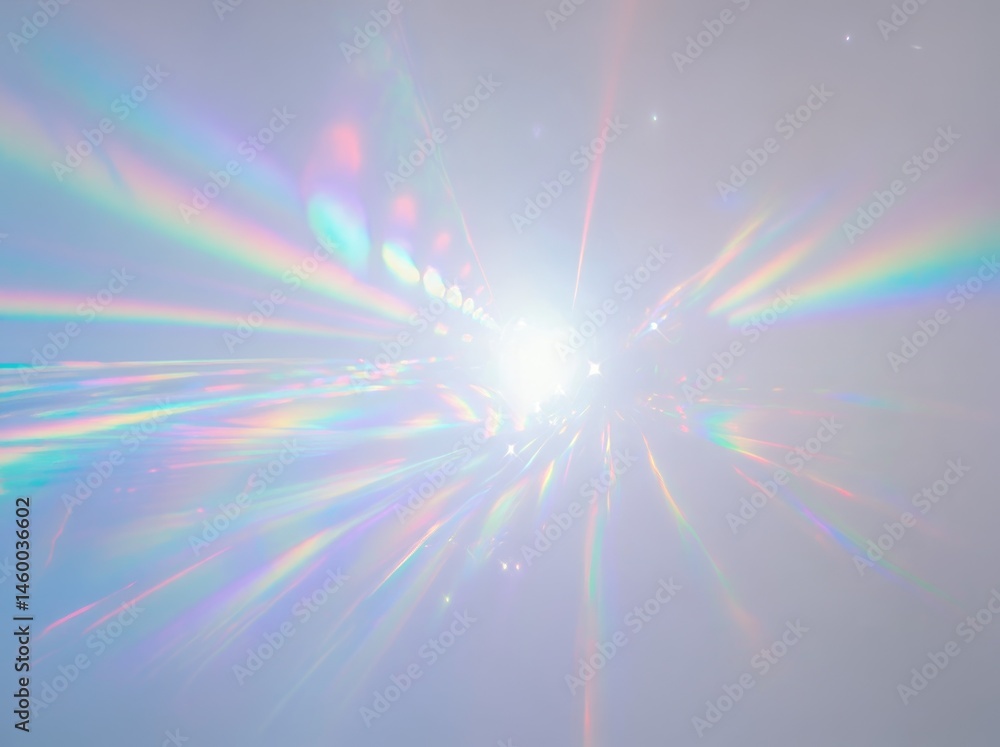 Poster vibrant light rays burst through an abstract background creating a colorful atmosphere filled with e