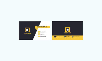 Business card design template, Clean professional business card template, visiting card,
