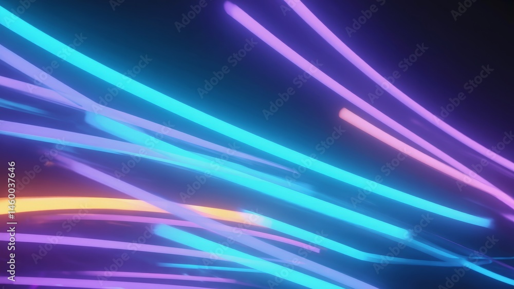 Poster colorful light abstraction creates rhythmic patterns in a mesmerizing visual display during nighttim