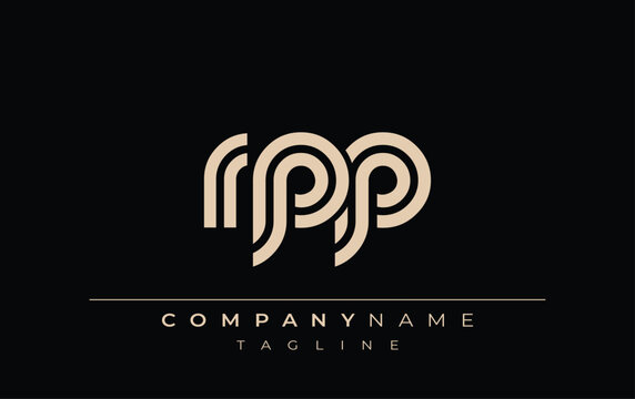 RPP Creative Unique Modern Letter Logo Design. Stylized logo featuring a unique letter design, presenting abstract minimalist aesthetics and modern appeal.