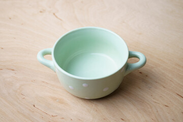 Close up of empty soup bowl, concept of nutrition and healthy cooking