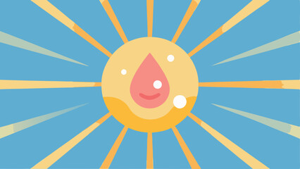 Glow Effect An abstract representation of glowing skin after treatment featuring light rays emanating from the surface to symbolize radiance and freshness.