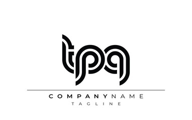 TPQ Creative Unique Modern Letter Logo Design. Stylized logo featuring a unique letter design, presenting abstract minimalist aesthetics and modern appeal.