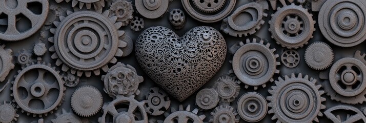 Intricate heart of gears