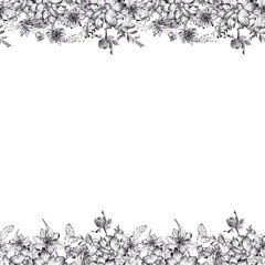 Seamless pattern. Bouquet of flowers. Dahlia flowers - flower arrangement. Floral composition on a white background. Abstract wallpaper with floral motifs. Use for printed products, signs, poster