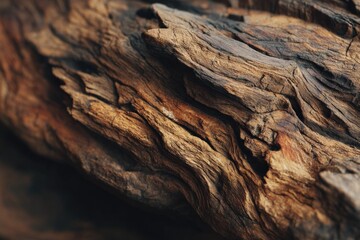 Close-up of rich, dark wood grain.  Intricate textures and deep browns.