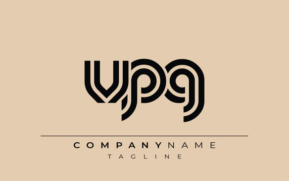 VPG Creative Unique Modern Letter Logo Design. Stylized logo featuring a unique letter design, presenting abstract minimalist aesthetics and modern appeal.