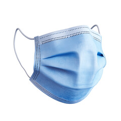 protective blue face mask  isolated on white transparent background