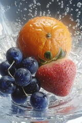 Fresh fruits in water