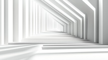 Abstract, bright architectural perspective.