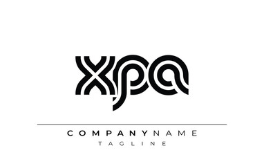 XPA Creative Unique Modern Letter Logo Design. Stylized logo featuring a unique letter design, presenting abstract minimalist aesthetics and modern appeal.