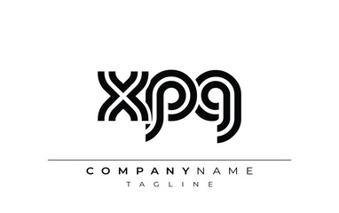 XPG Creative Unique Modern Letter Logo Design. Stylized logo featuring a unique letter design, presenting abstract minimalist aesthetics and modern appeal.