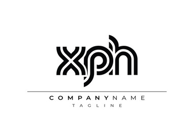 Obraz premium XPH Creative Unique Modern Letter Logo Design. Stylized logo featuring a unique letter design, presenting abstract minimalist aesthetics and modern appeal.