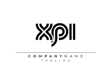 XPI Creative Unique Modern Letter Logo Design. Stylized logo featuring a unique letter design, presenting abstract minimalist aesthetics and modern appeal.