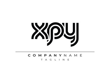 XPY Creative Unique Modern Letter Logo Design. Stylized logo featuring a unique letter design, presenting abstract minimalist aesthetics and modern appeal.