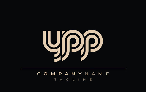 YPP Creative Unique Modern Letter Logo Design. Stylized logo featuring a unique letter design, presenting abstract minimalist aesthetics and modern appeal.